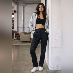 LV Monogram Designer Style Slim-Fit Pants M